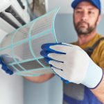 An HVAC expert checks and emphasizes the importance of how often to change the furnace filter in your air conditioner.