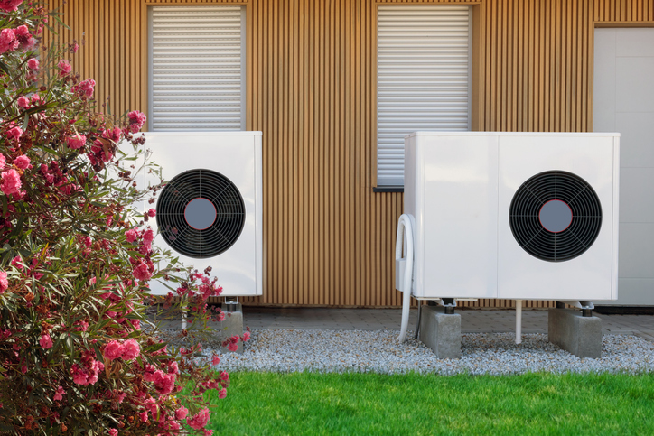 An example of an air source heat pump.