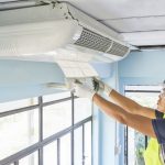 An expert demonstrates how to check HVAC system when preparing for a dust storm.